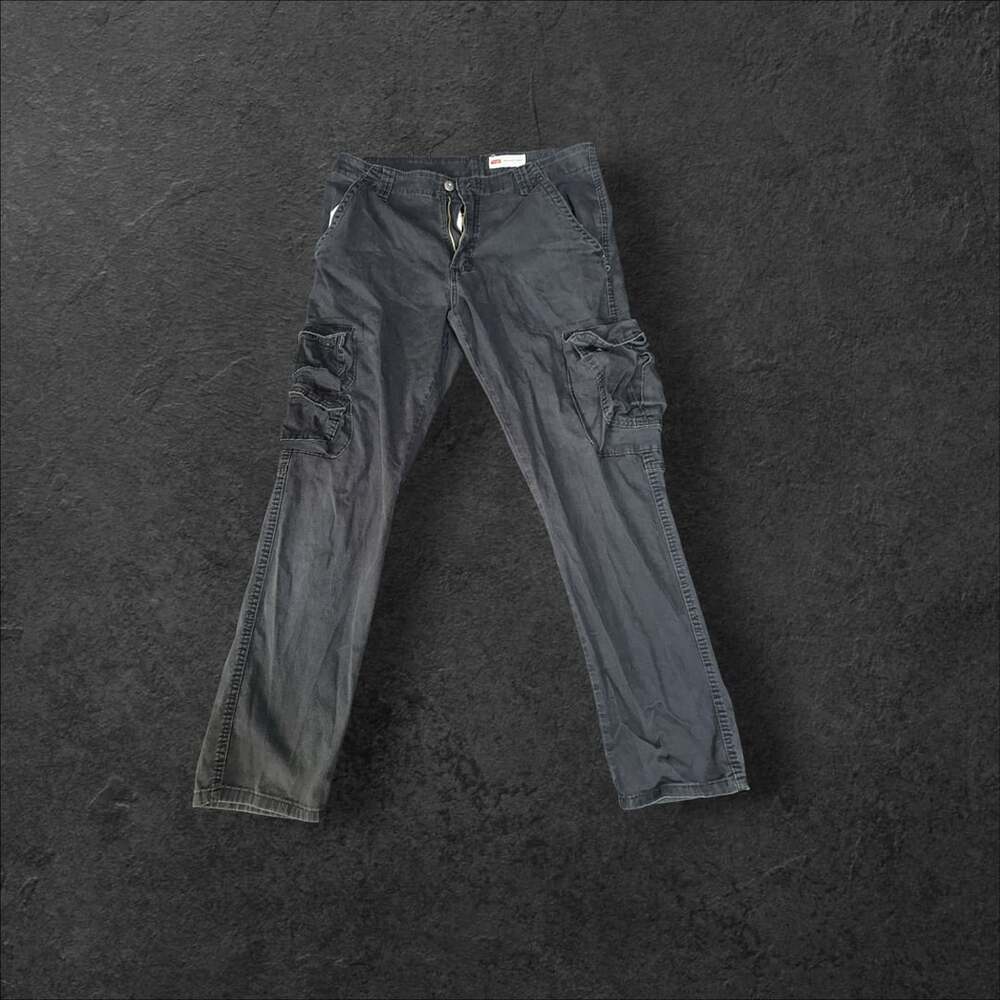 Wrangler Regular Taper Cargo Pants 32x30 Black Cotton Blend